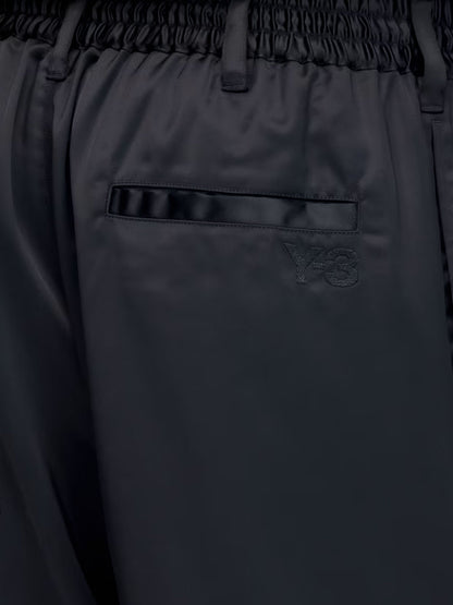 Y-3 Technical fabric trousers with iconic side stripes - Black