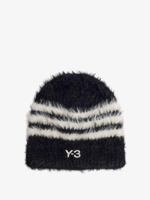 Y-3 Knit hat with logo embroidery - Black