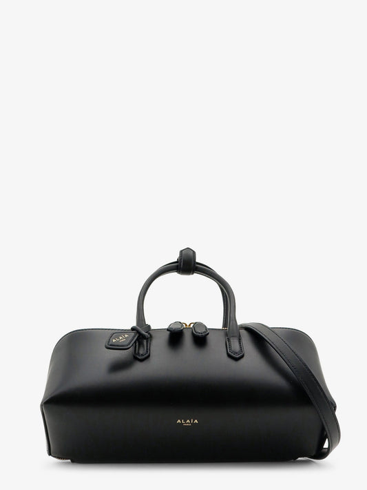 Alaia Delta Small leather handbag - Noir