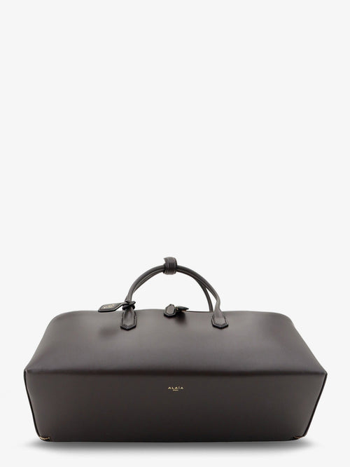 Alaia Delta Medium leather handbag - Brun Fume