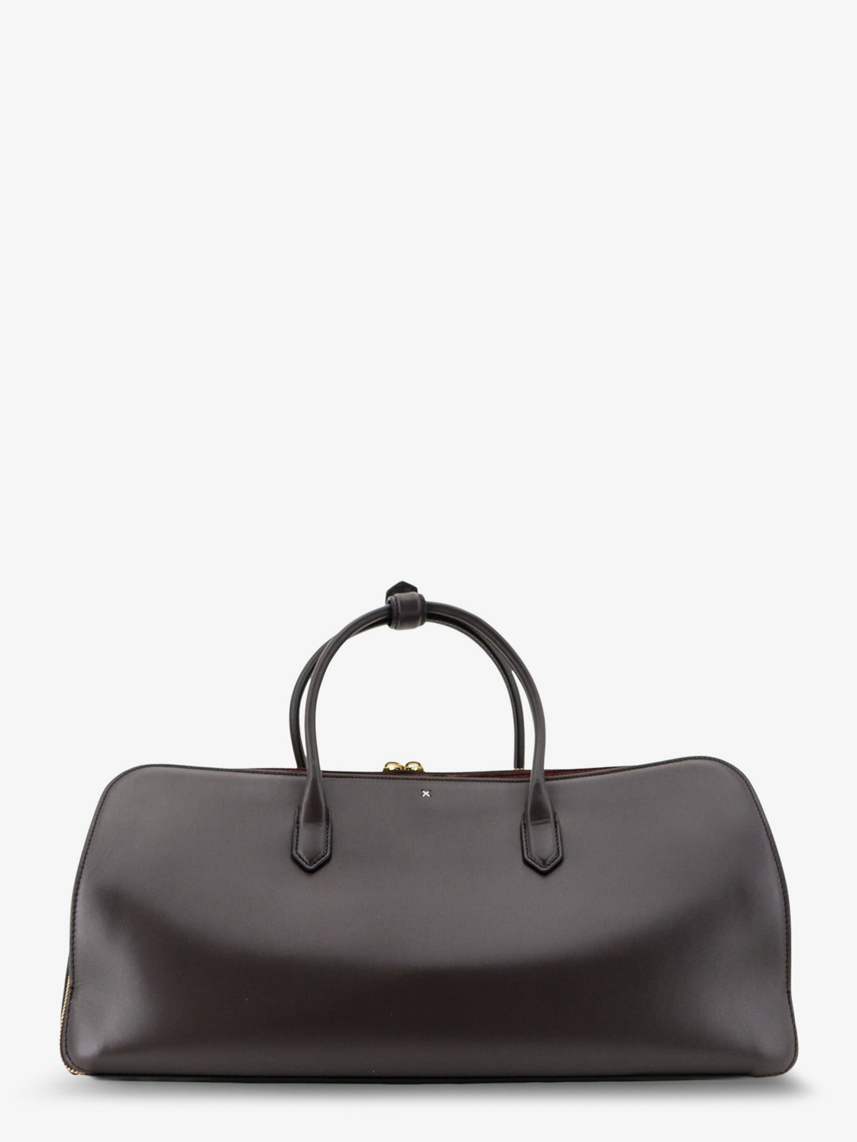Alaia Delta Medium leather handbag - Brun Fume