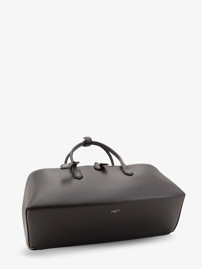 Alaia Delta Medium leather handbag - Brun Fume
