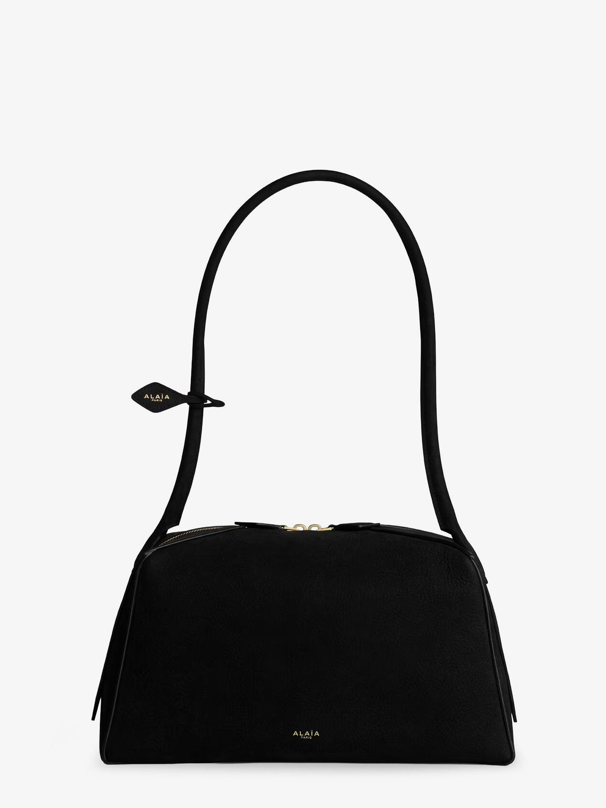 Alaïa Le Bouledogue nubuck shoulder bag - Black