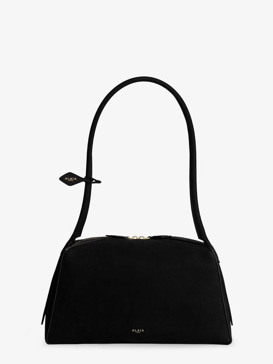 Alaïa Le Bouledogue nubuck shoulder bag - Black