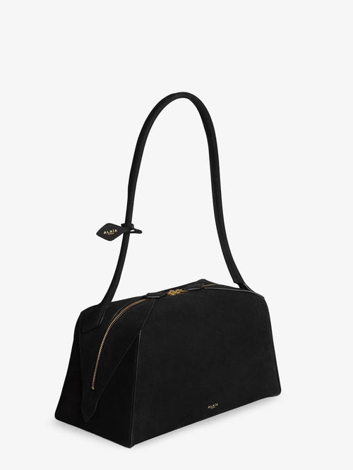 Alaïa Le Bouledogue nubuck shoulder bag - Black