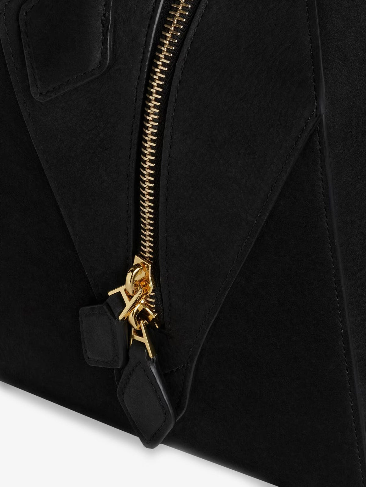 Alaïa Le Bouledogue nubuck shoulder bag - Black