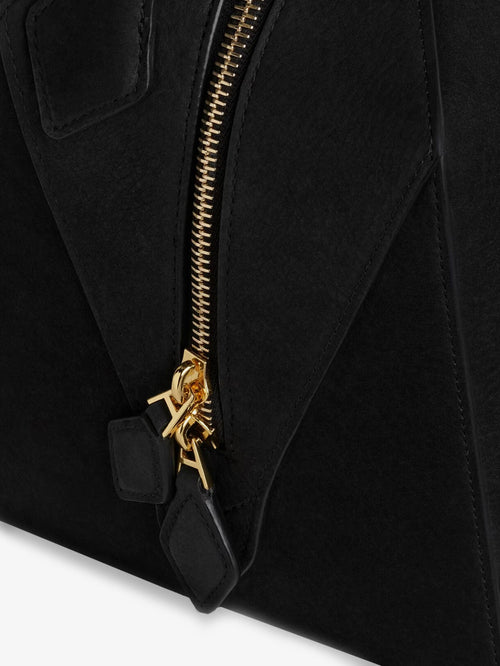 Alaïa Le Bouledogue nubuck shoulder bag - Black