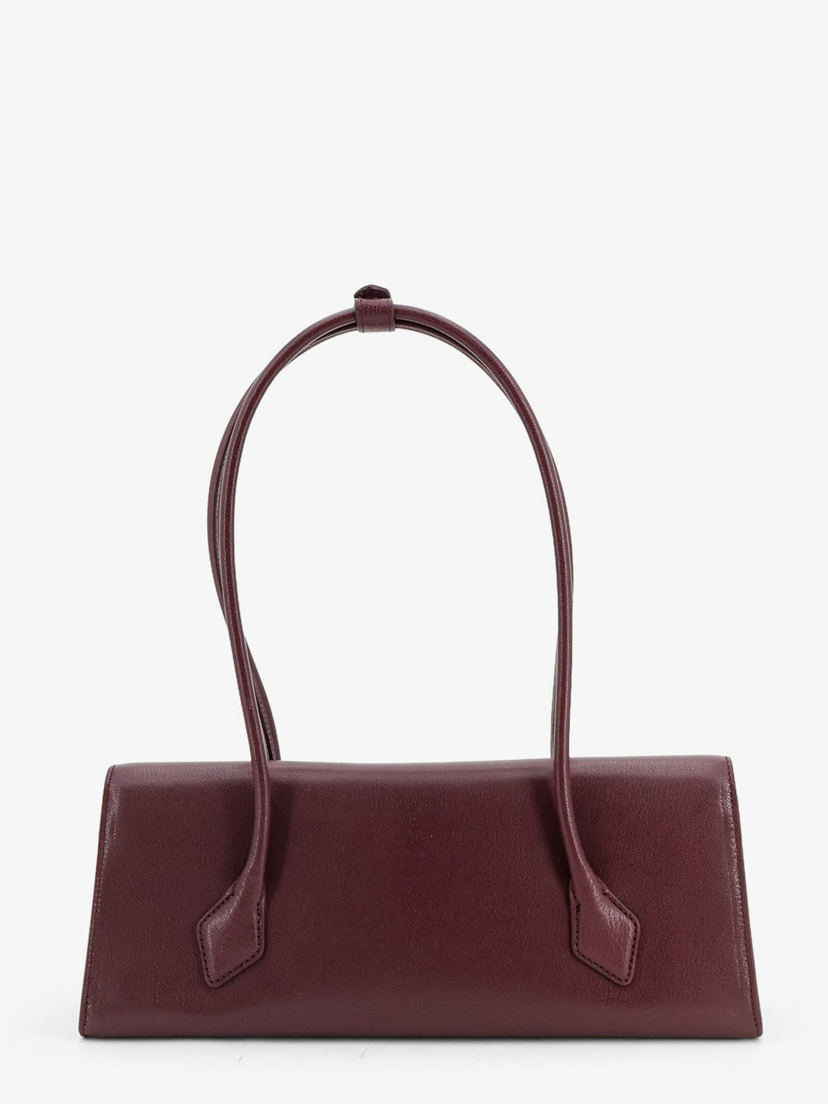 Alaia Le Teckel Flap leather handbag - Rougegrenat