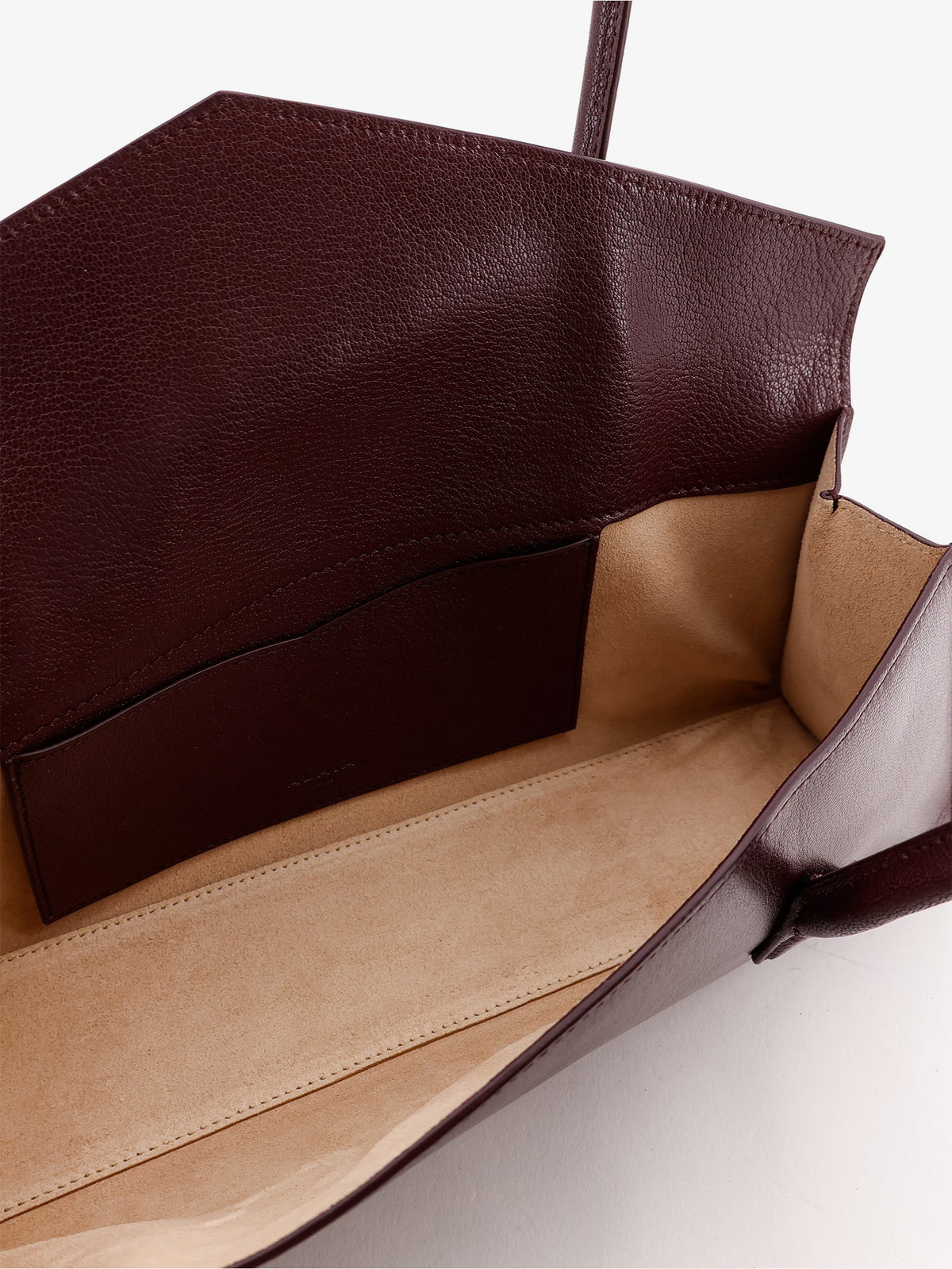 Alaia Le Teckel Flap leather handbag - Rougegrenat
