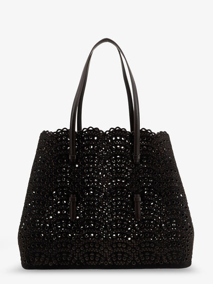 Alaïa Mina hair-calf handbag - Chocolat