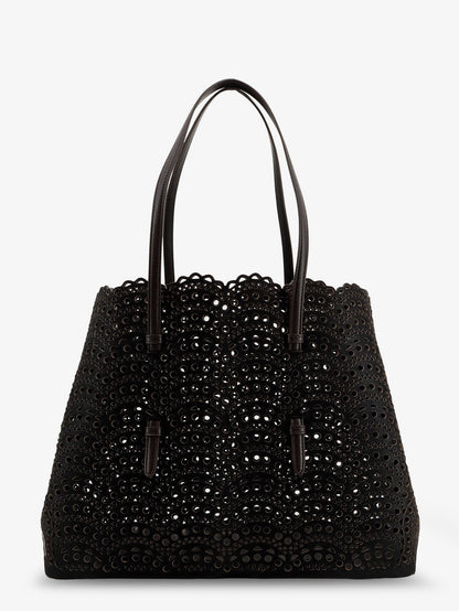 Alaïa Mina hair-calf handbag - Chocolat