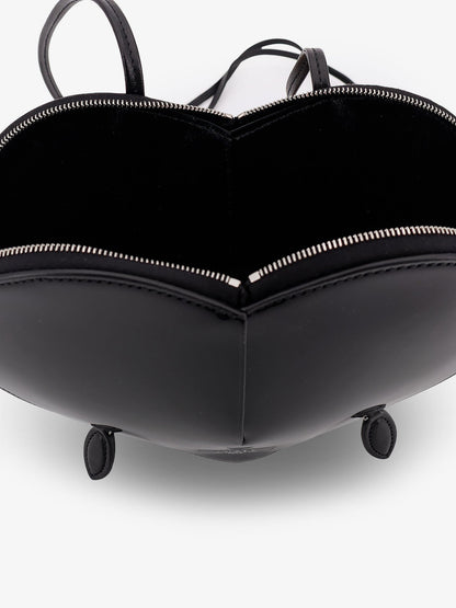 Alaia Le Coeur patent leather crossbody bag - Noir