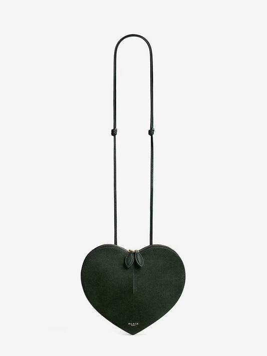 Alaia Le Coeur suede crossbody bag - Vertlichen