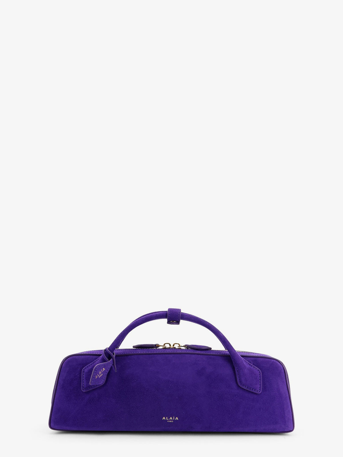 Alaia Teckel Clutch suede handbag - Iris