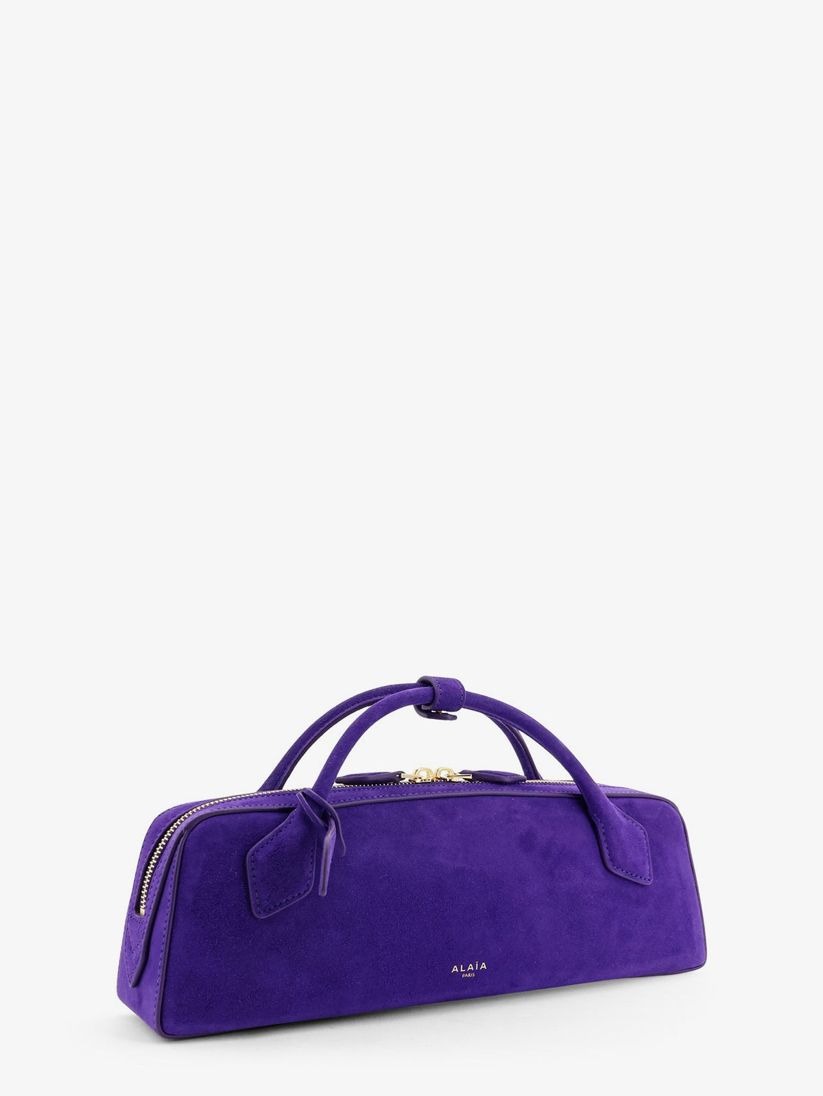 Alaia Teckel Clutch suede handbag - Iris