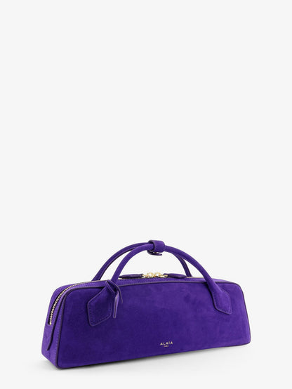 Alaia Teckel Clutch suede handbag - Iris