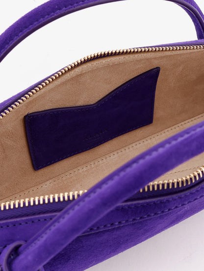 Alaia Teckel Clutch suede handbag - Iris
