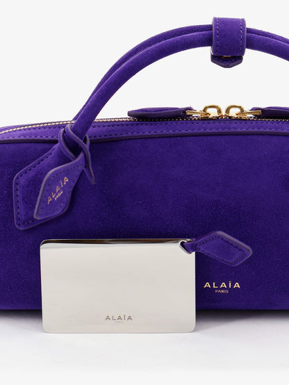 Alaia Teckel Clutch suede handbag - Iris