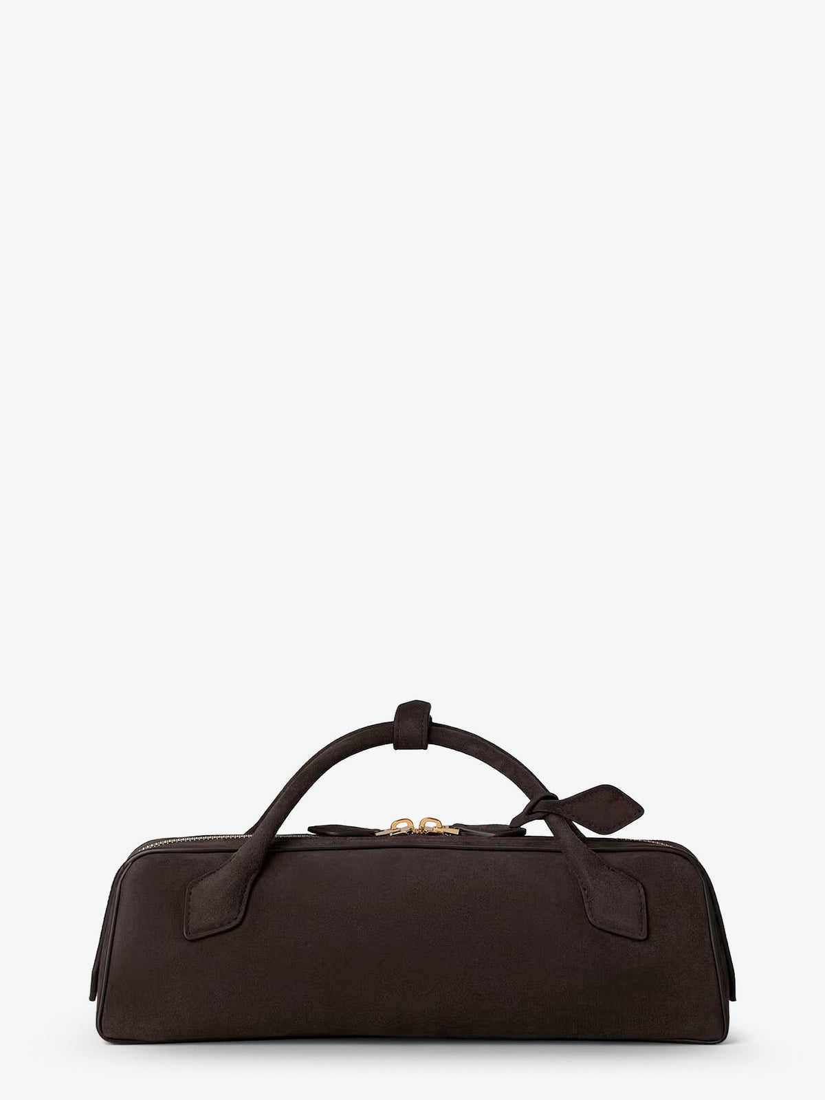 Alaia Teckel Clutch suede handbag - Brun Fume