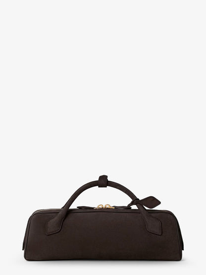 Alaia Teckel Clutch suede handbag - Brun Fume