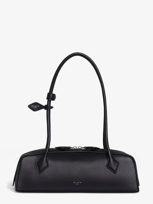 Alaia Le Teckel Medium leather shoulder bag - Noir