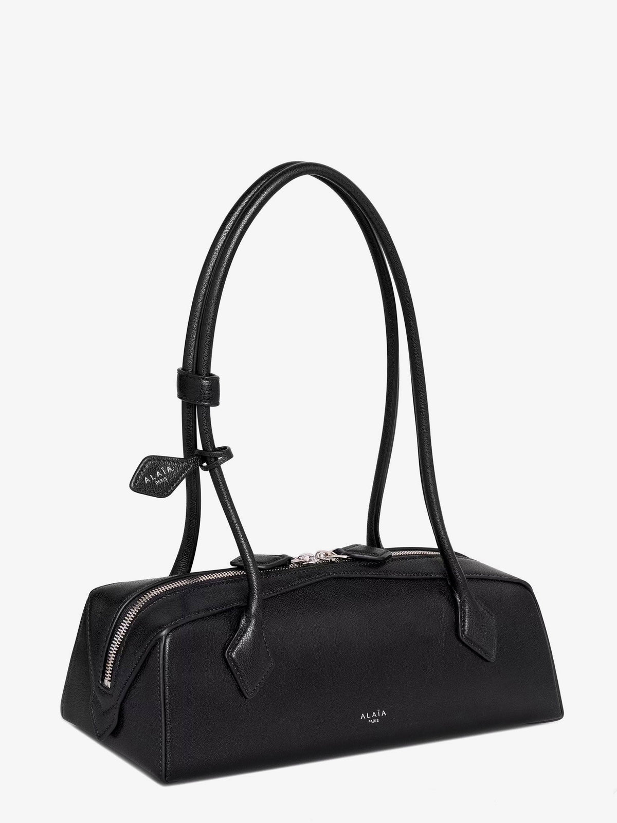 Alaia Le Teckel Medium leather shoulder bag - Noir