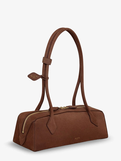 ALAÏA - Teckel Medium suede shoulder bag