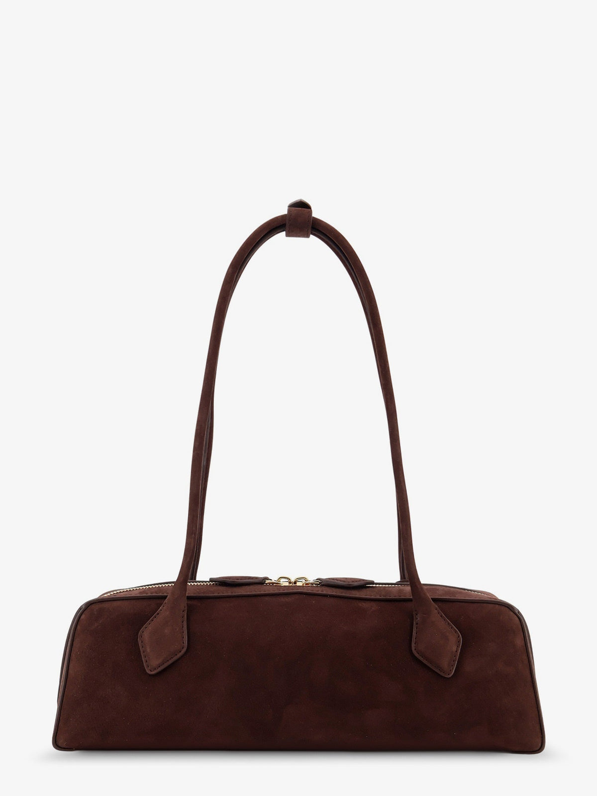 Alaïa Teckel Medium suede shoulder bag - Brunor
