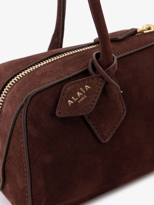 Alaïa Teckel Medium suede shoulder bag - Brunor