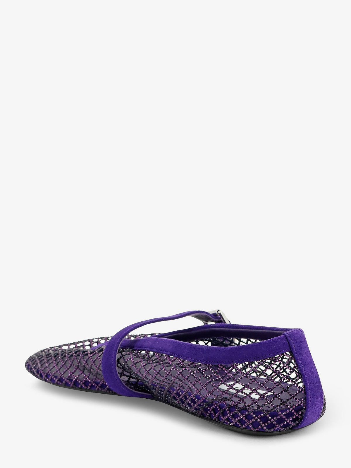 Alaïa Ballerine Flat mesh ballerinas with rhinestone detail - Iris