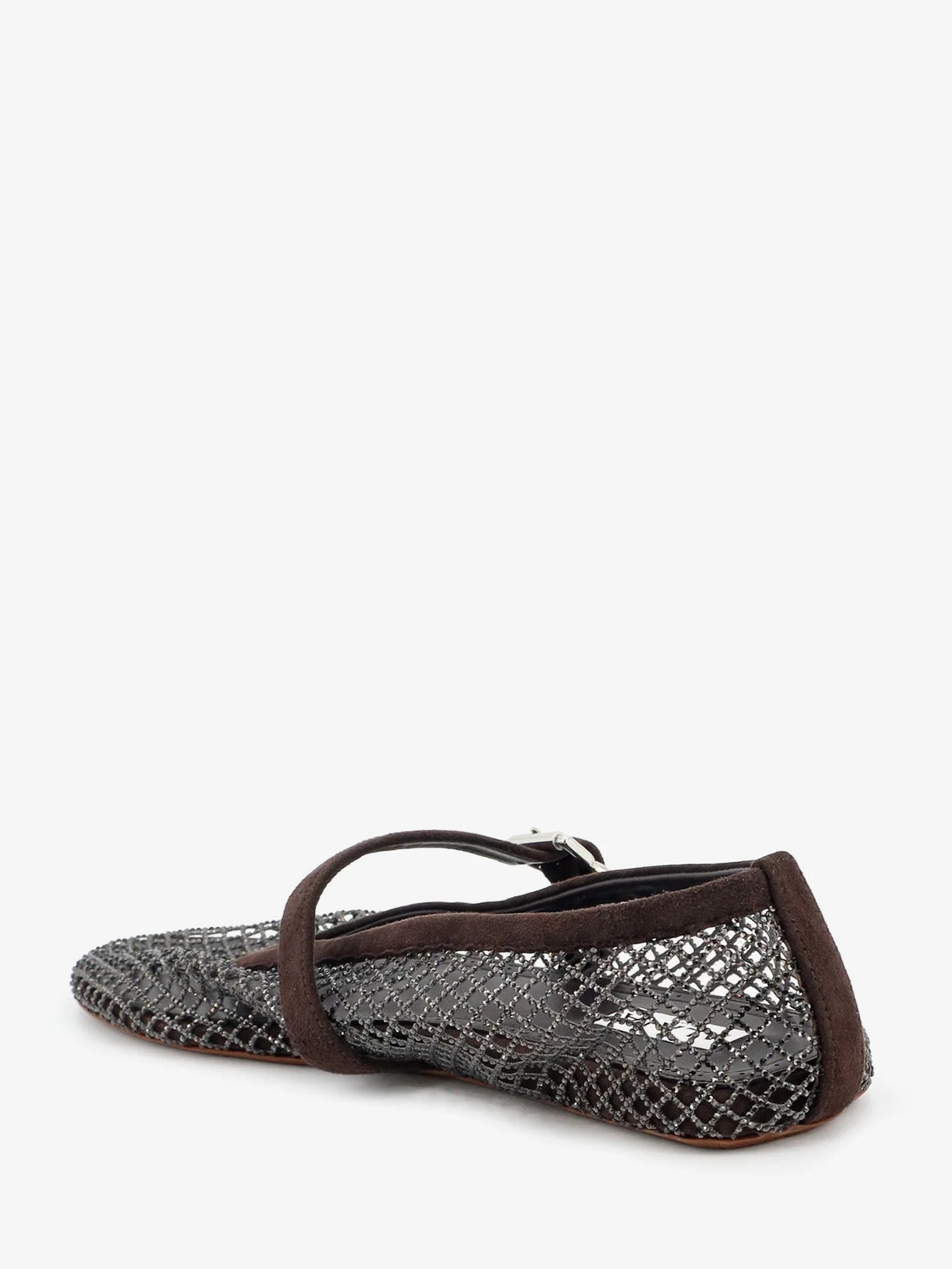 ALAÏA - Flat mesh ballet flats with rhinestone detail