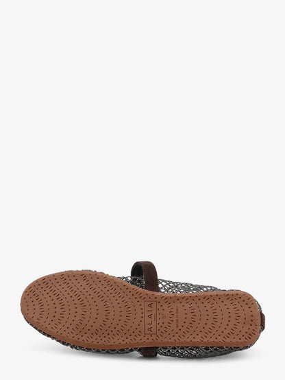 ALAÏA - Flat mesh ballet flats with rhinestone detail