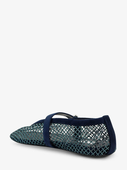 Alaïa Le Ballerine Flats mesh balerinas with rhinestone detail - Bleu Nuit