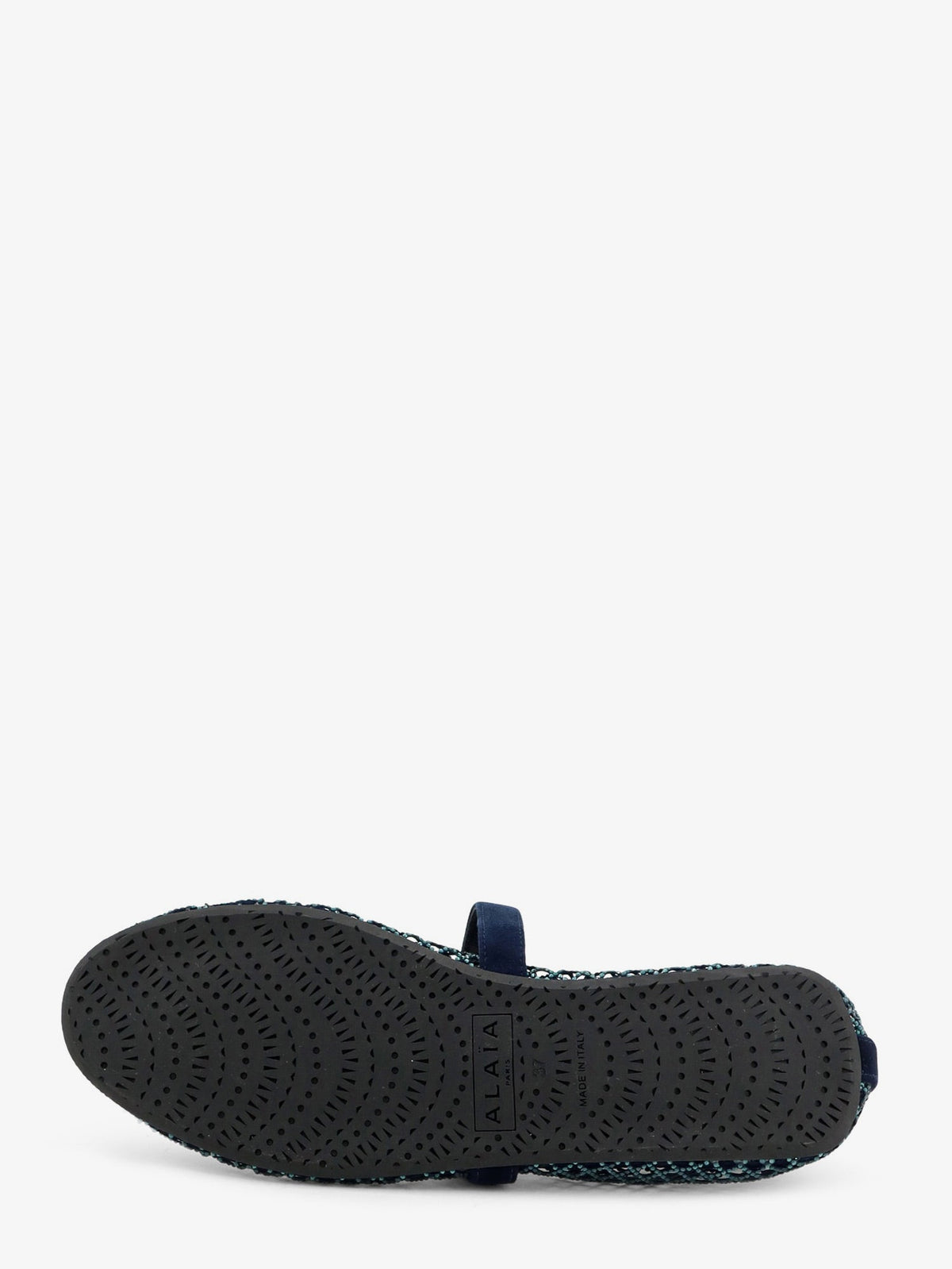 Alaïa Le Ballerine Flats mesh balerinas with rhinestone detail - Bleu Nuit