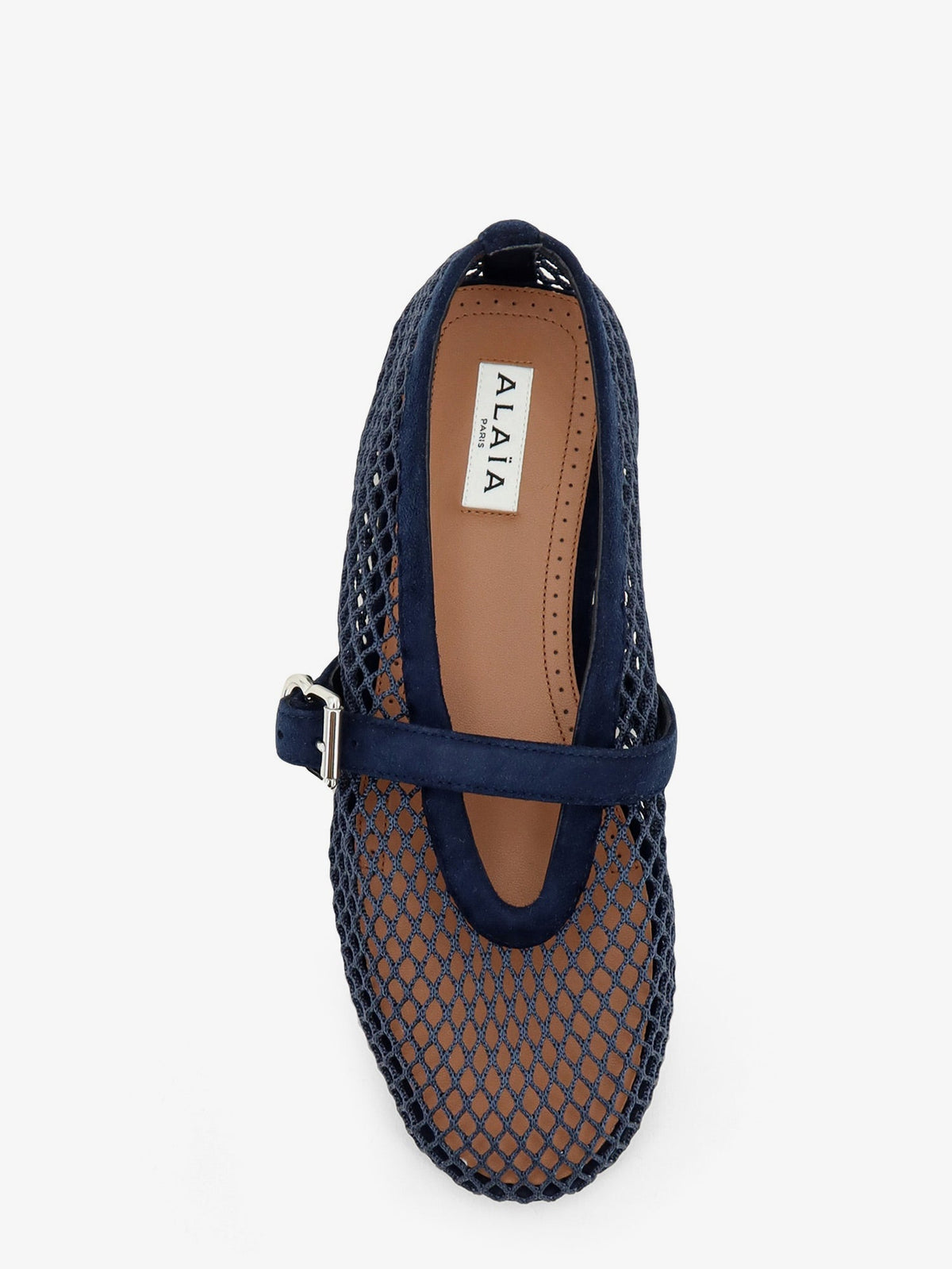 Alaïa Mesh Ballet Flats - Bleu Nuit