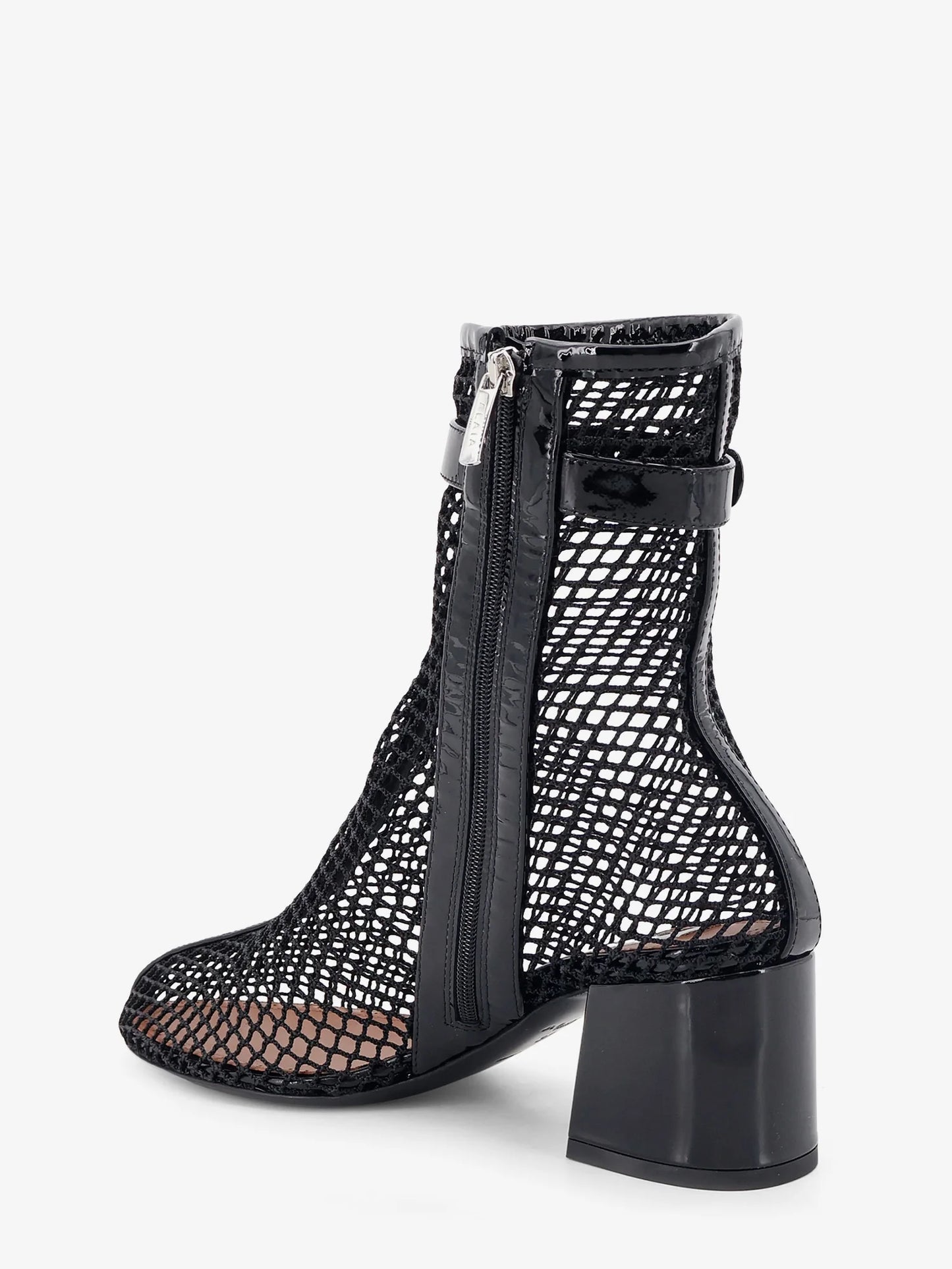 ALAÏA - 55 mesh and patent leather boots