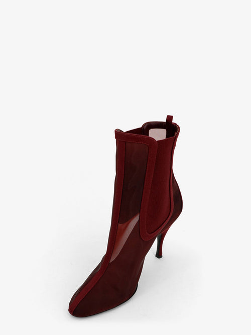 Alaïa Mesh Chelsea Boots - Bordeaux