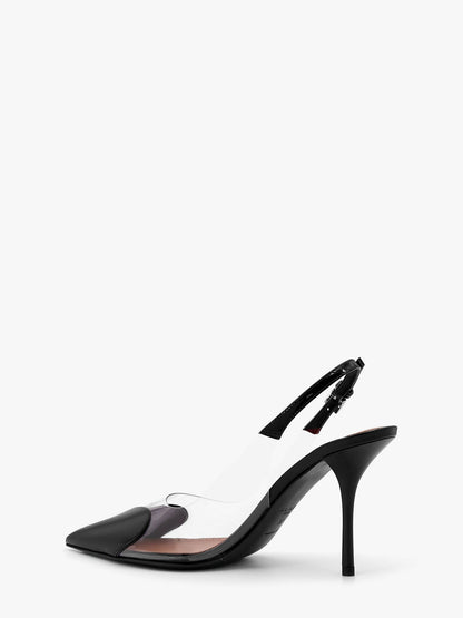 Alaia Le Coeur Slingback PVC and leather pumps - Noir