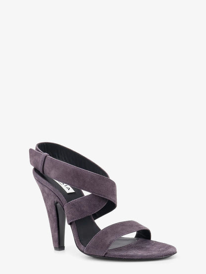 ALAÏA - Suede heeled sandals