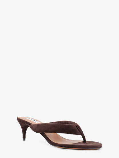 ALAÏA - Suede heeled sandals