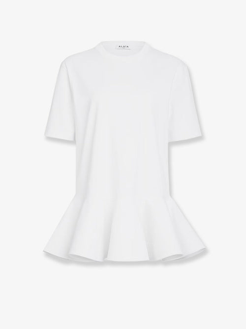 Alaia Crinoline cotton jersey t-shirt - Blanc