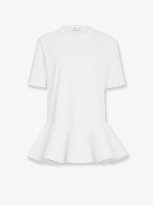 Alaia Crinoline cotton jersey t-shirt - Blanc