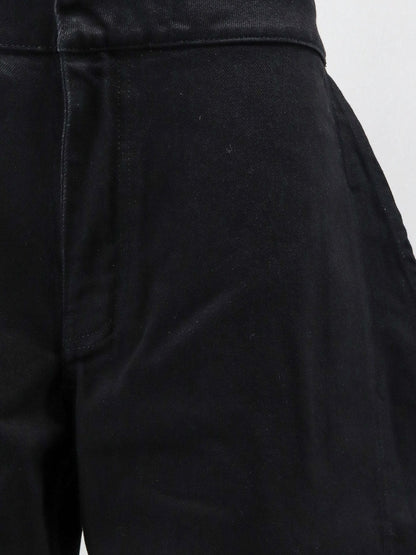 Alaïa Petal trousers in black denim - Noiralaia