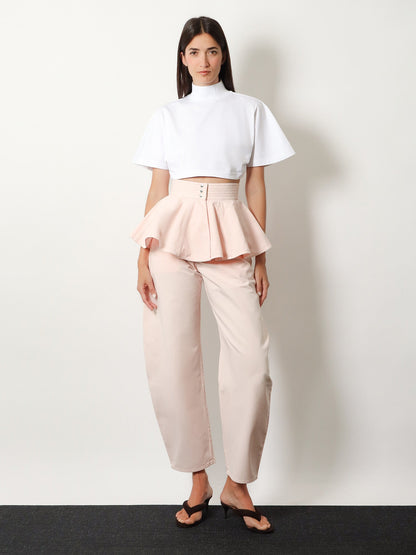 Alaia Barrel fit denim trousers - Rose Pale