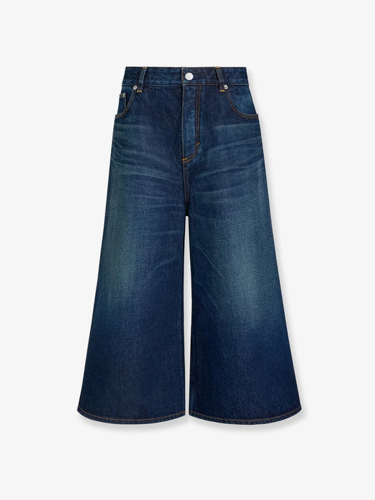Alaia Blue denim Bermuda shorts - Dock Blue