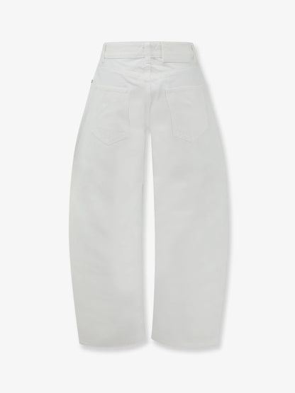 ALAÏA - Rodeo white denim trousers
