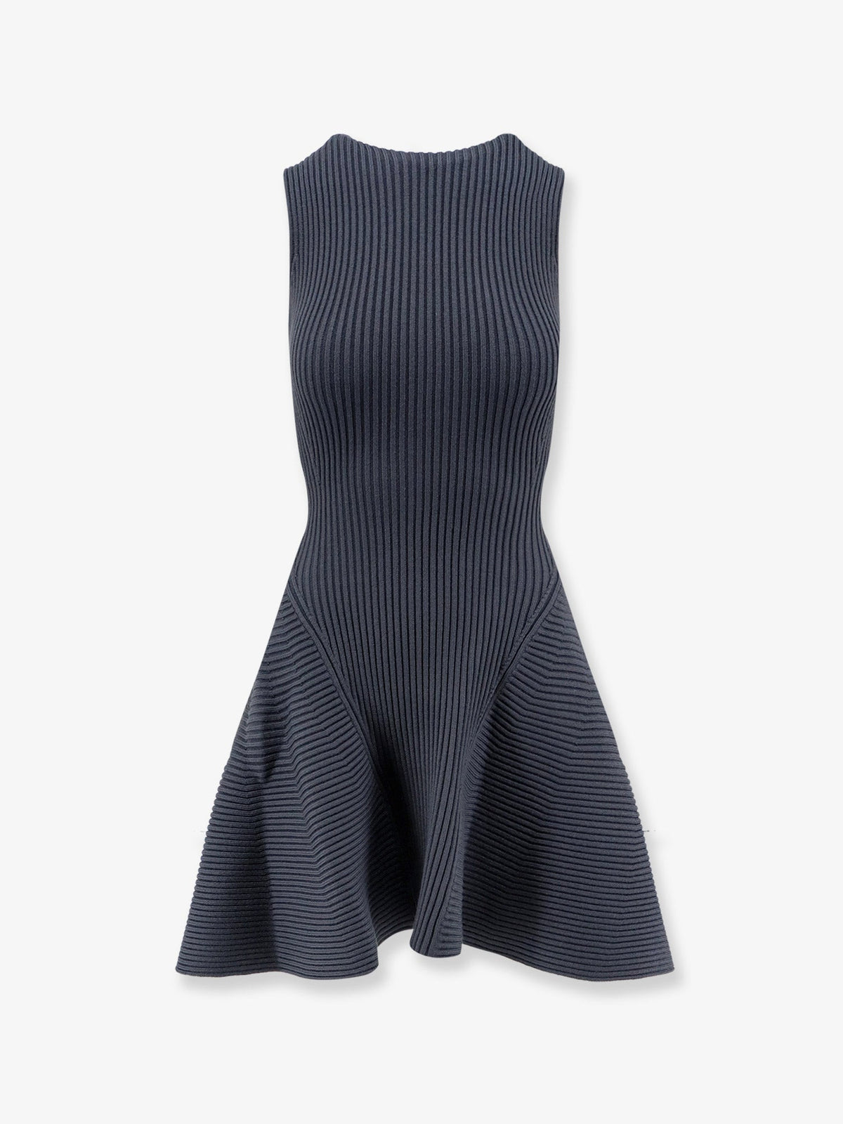 Alaïa Ribbed Skater dress - Grisbleu