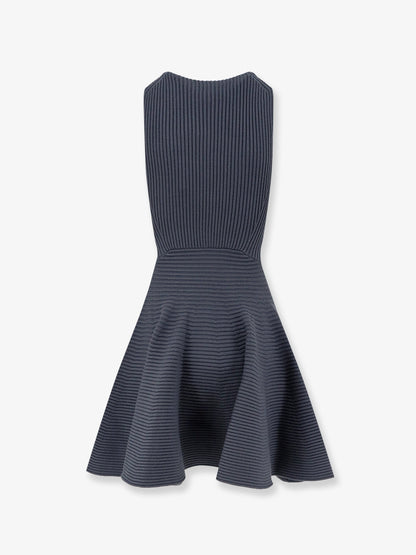 Alaïa Ribbed Skater dress - Grisbleu