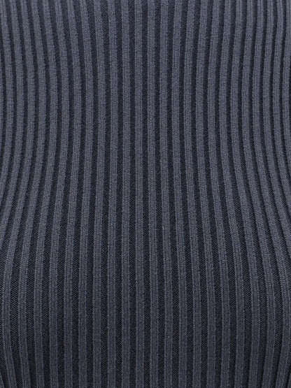 Alaïa Ribbed Skater dress - Grisbleu