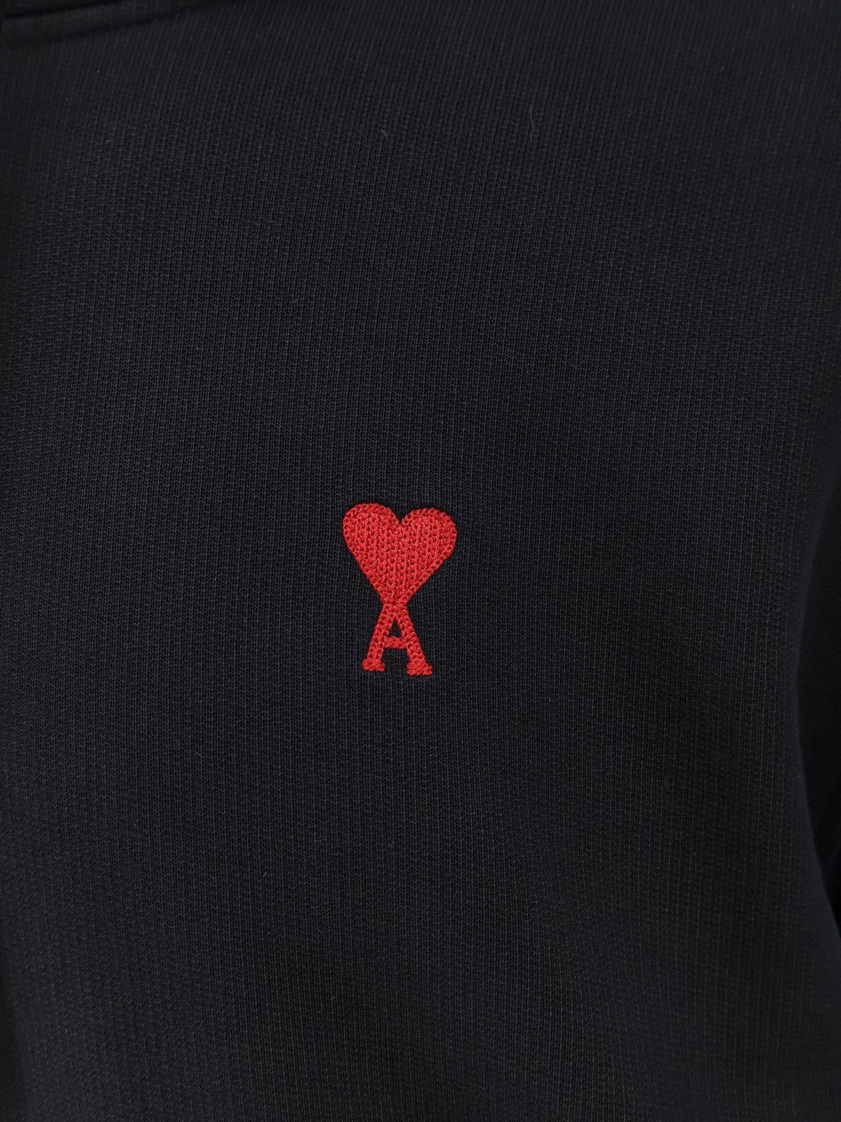 Ami Paris Cotton sweatshirt with Logo embroidery - Noir
